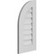 Ekena Millwork Quarter Round Top Left Surface Mount PVC Gable Vent w/ 3-1/2"W x 1"P Standard Frame, 14"W x 28"H GVPQL14X2801SF - alternate 3